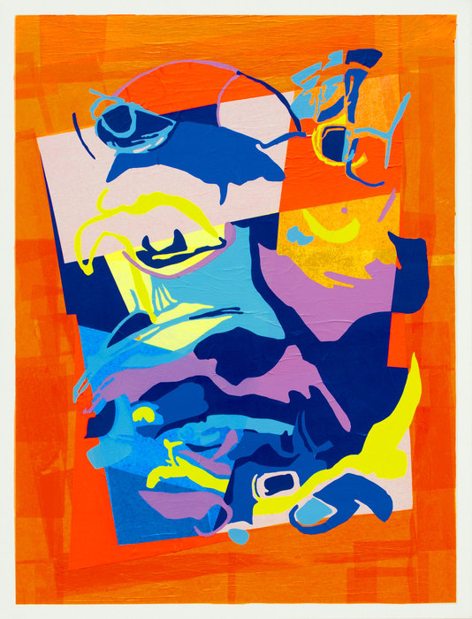 Traveler, 2021. Collage sobre lienzo, 97 × 130 cm