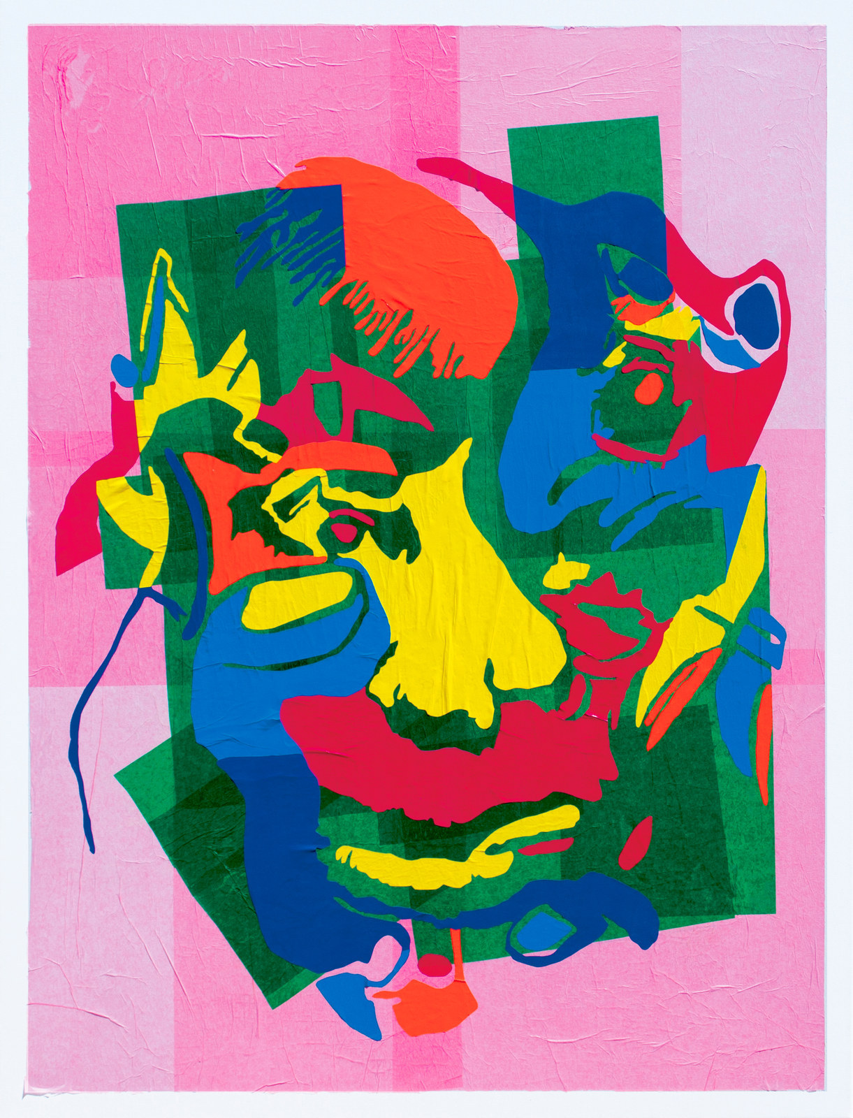 Detalle de La Maga, 2021. Collage sobre lienzo, 97 × 130 cm