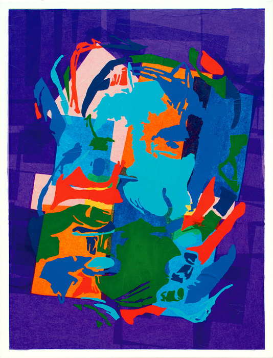 Johnny Carter, 2021. Collage sobre lienzo, 97 × 130 cm
