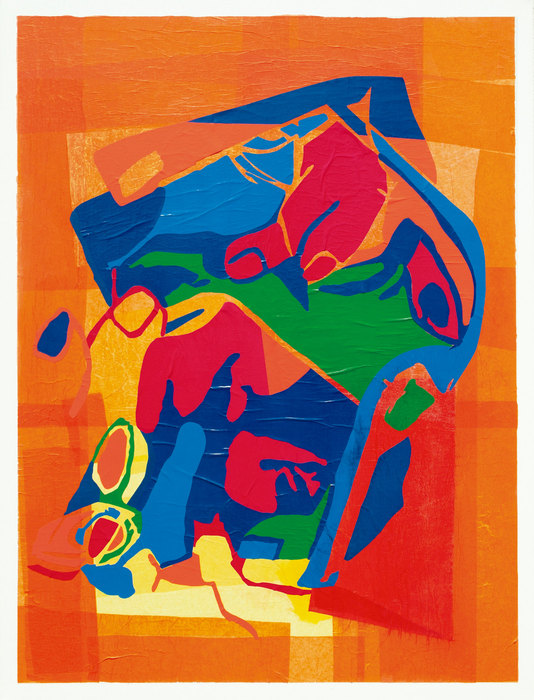 Gregorovius, 2021. Collage sobre lienzo, 97 × 130 cm