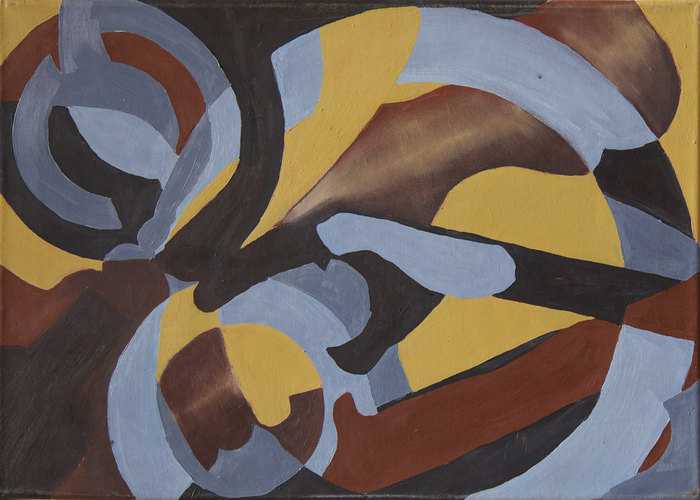 Estudio de pimentero y destapador II, 2005. Óleo sobre lienzo, 35 × 50 cm
