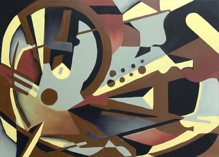 Estudio de llave y plumín, 2006. Óleo sobre lienzo, 50 × 70 cm