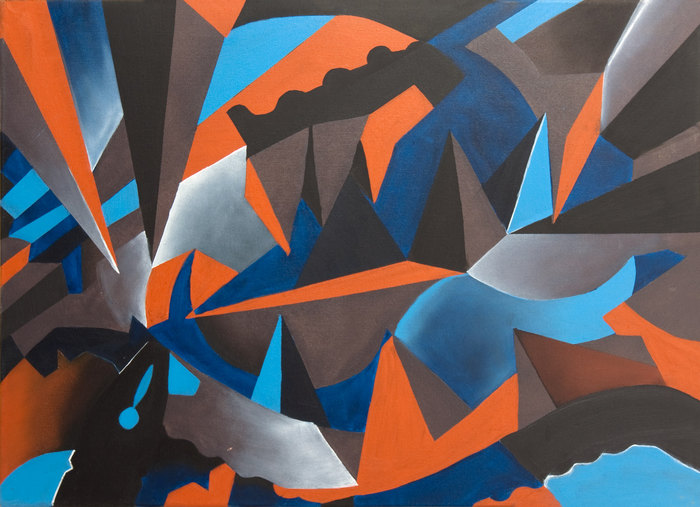 Estudio de pinza, 2006. Óleo sobre lienzo, 50 × 70 cm