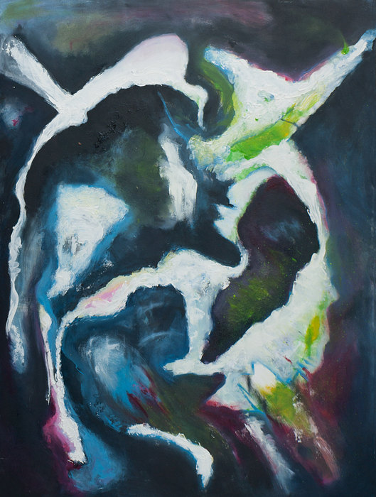 Ejercicio abstracto I, 2014. Técnica mixta sobre papel, 75 × 100 cm