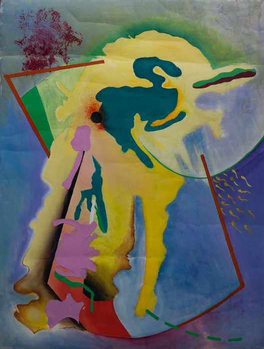 Ejercicio abstracto VI, 2014. Técnica mixta sobre papel, 75 × 100 cm