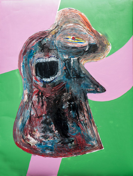 Ejercicio abstracto VIII, 2014. Técnica mixta sobre papel, 75 × 100 cm