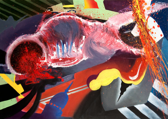 El Congreso. La impotencia, 2008. Óleo sobre lienzo, 70 × 100 cm