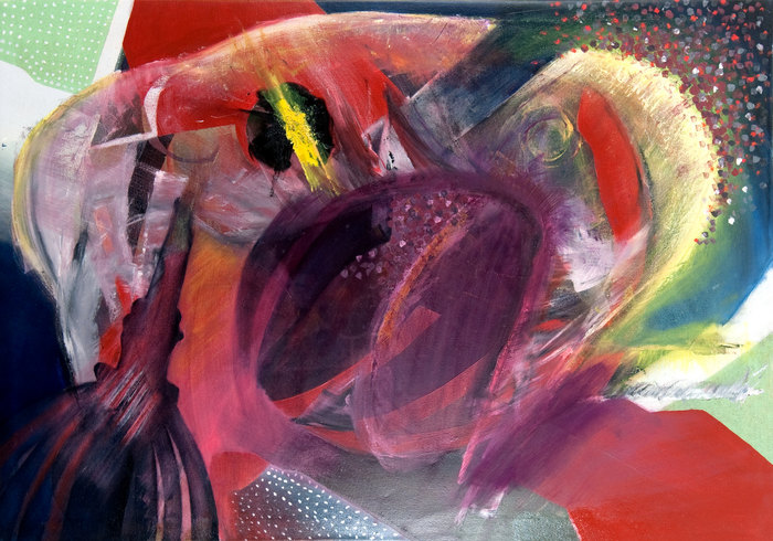 El Congreso. La caída, 2008. Óleo sobre lienzo, 70 × 100 cm