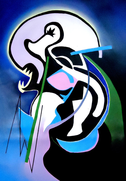 La metamorfosis III, 2016. Óleo sobre lienzo, 70 × 100 cm