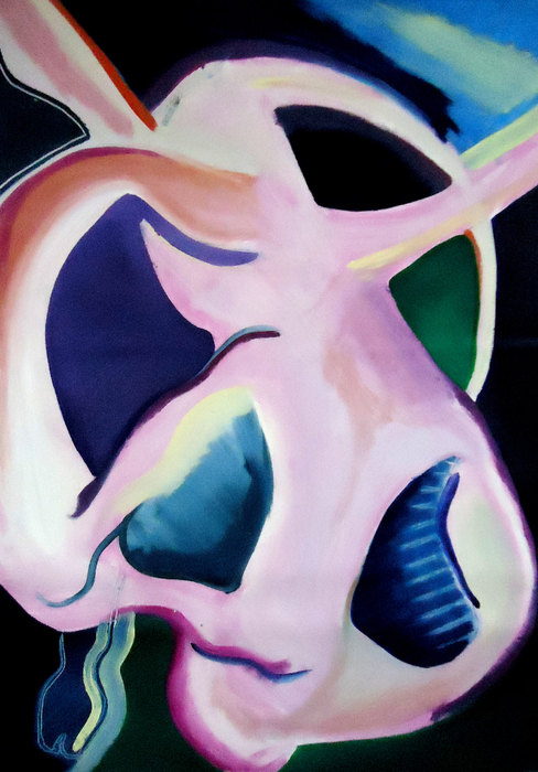 La metamorfosis V, 2016. Óleo sobre lienzo, 70 × 100 cm