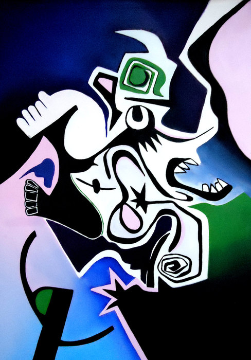 La ira I, 2016. Óleo sobre lienzo, 70 × 100 cm