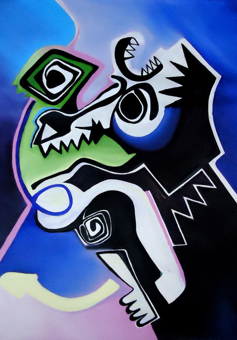 La ira II, 2016. Óleo sobre lienzo, 70 × 100 cm