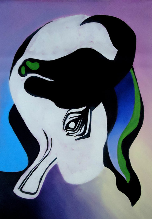 La ira III, 2016. Óleo sobre lienzo, 70 × 100 cm