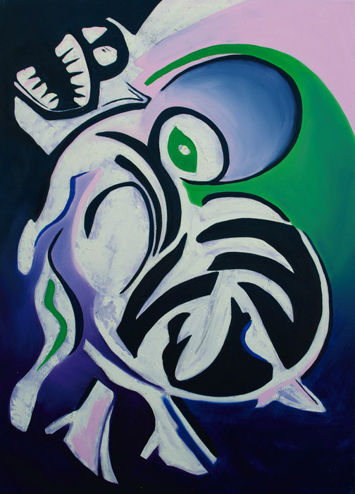 La ira VII, 2016. Óleo sobre lienzo, 70 × 100 cm