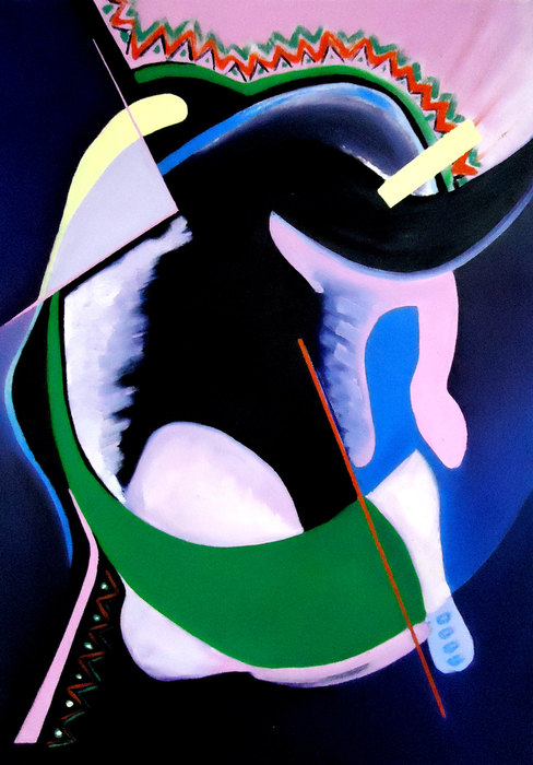 La muerte II, 2016. Óleo sobre lienzo, 70 × 100 cm