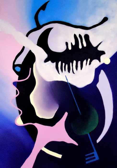 La muerte IV, 2016. Óleo sobre lienzo, 70 × 100 cm