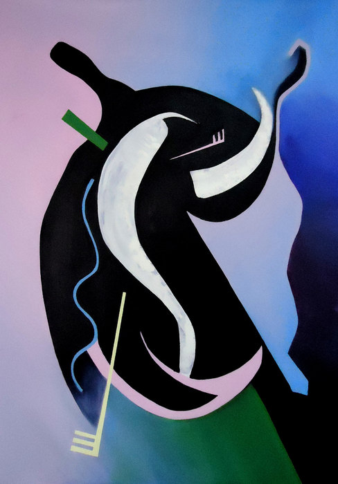 La muerte V, 2016. Óleo sobre lienzo, 70 × 100 cm