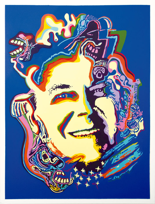 Ronald Reagan, 2020. Óleo sobre lienzo, 97 × 130 cm