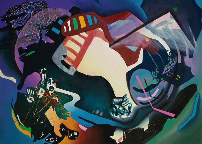 Santa Rocío de Dorrego. Composición I, 2012. Óleo sobre lienzo, 140 × 200 cm